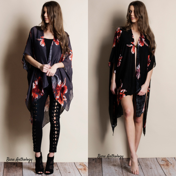 Floral Kimono Cardigan - Picture 4 of 4